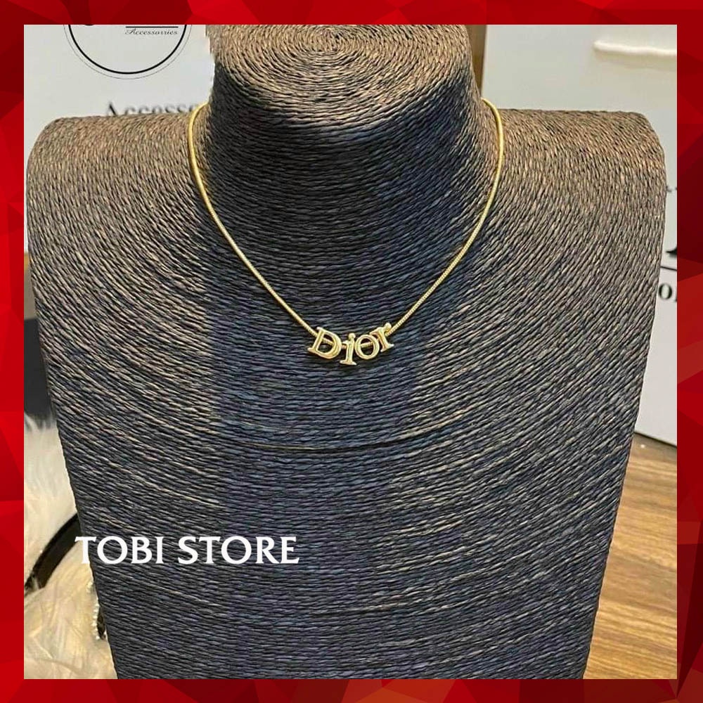 Dây chuyền thương hiệu vòng cổ dây xoắn mảnh mạ vàng TB412 TOBI STORE