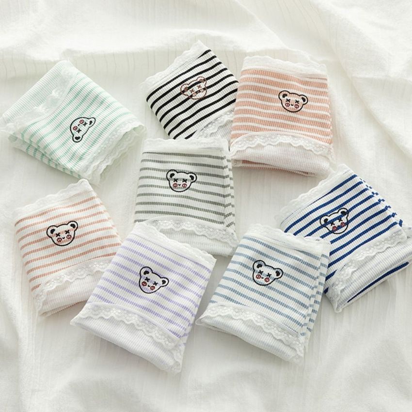 Quần lót nữ cotton nâng mông, quần chip nữ cotton viền ren đính nơ gợi cảm thông hơi co giãn 4 chiều L167