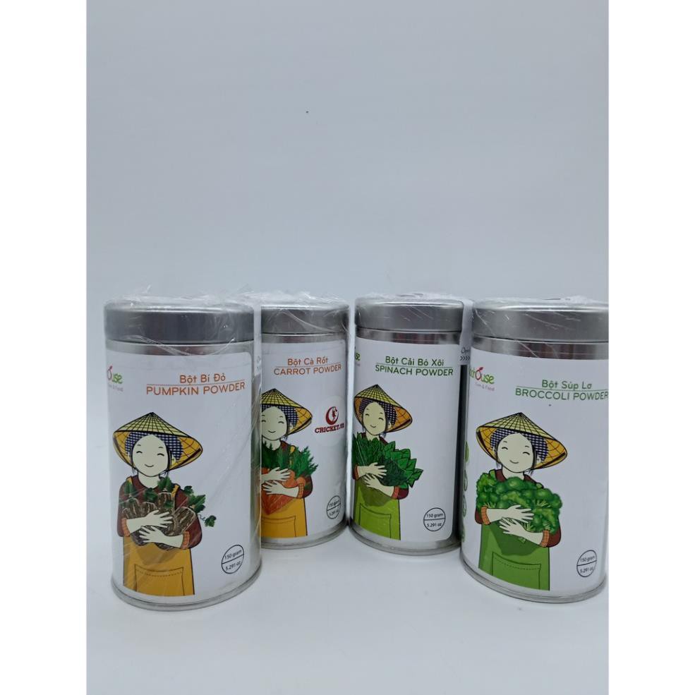 Combo bột rau củ nguyên chất Dalahouse lon (150g) - Tốt nhất cho trẻ em tập ăn dặm