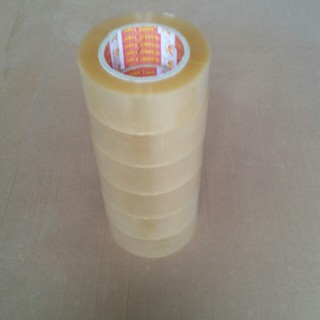 combo 6 cuộn băng dính trong 2kg lõi giấy, lõi nhựa