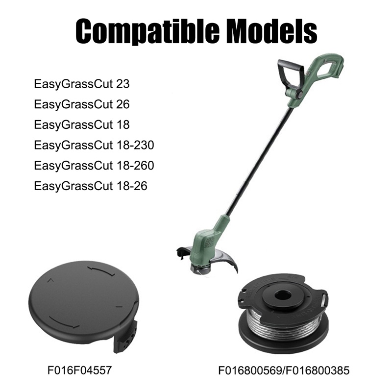 Phụ Kiện Chuyên Dụng Dành Cho Xe Hơi016800385 Cuộn Dây Cắt Tỉa Cho Máy Cắt Cỏ Bosch Strimmer ART 23 SL ART 26 ART 23-28 SL (1Spool + 1 Nắp)