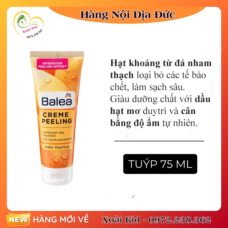 [Hàng nội địa Đức] Tẩy da chết mặt Balea của Đức