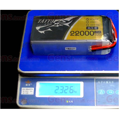 Pin ACE TATTU 22000mah 6s 22.2v pin 25c