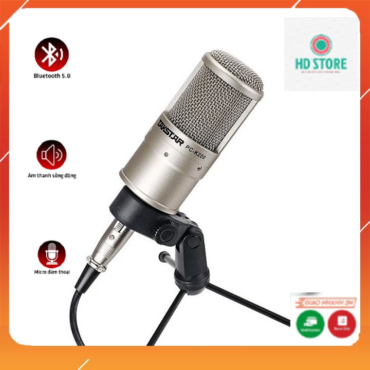 Mic Thu Âm Takstar PC K200 Hàng Loại 1. Chất Âm Dày Và Ấm, Thiết Kế Sang Trọng, Hát Karaoke, Livestream, Bảo Hành 12T.