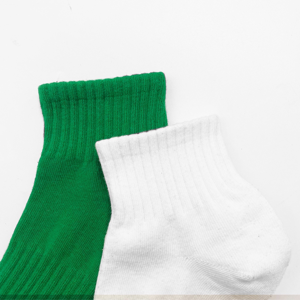 Tất trơn cổ trung basic cao cấp City Cycle chất cotton nam nữ unisex