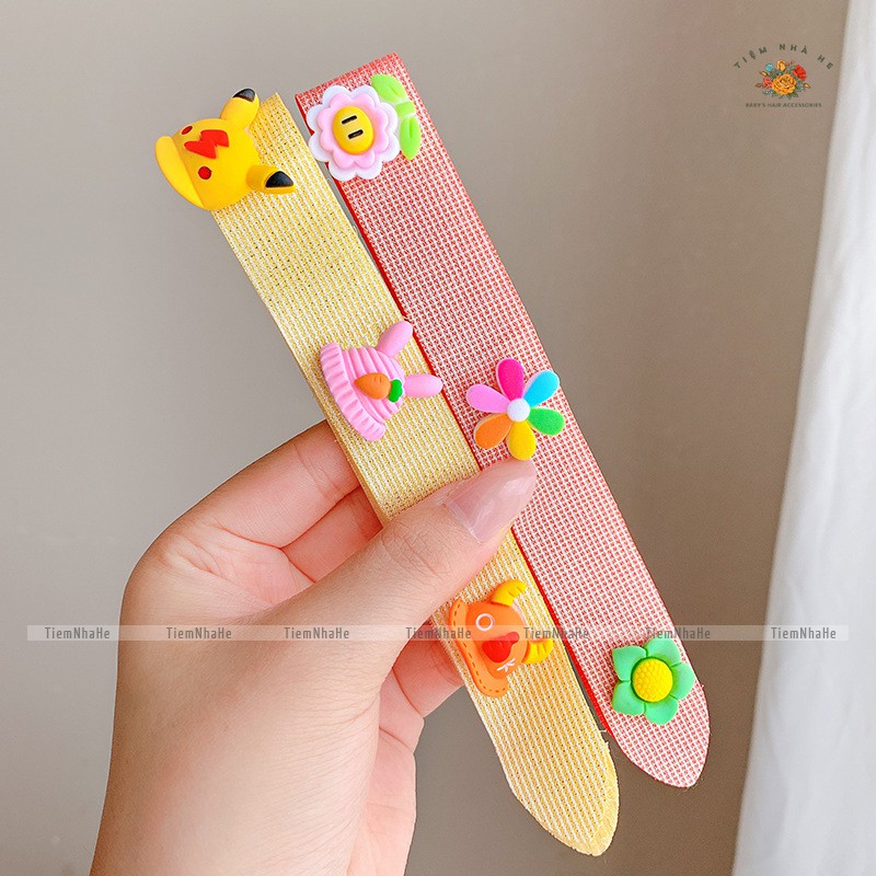 Set Bờm dán tóc, băng đô cài mái Hàn Quốc phong cách ulzzang siêu xinh cho bé gái