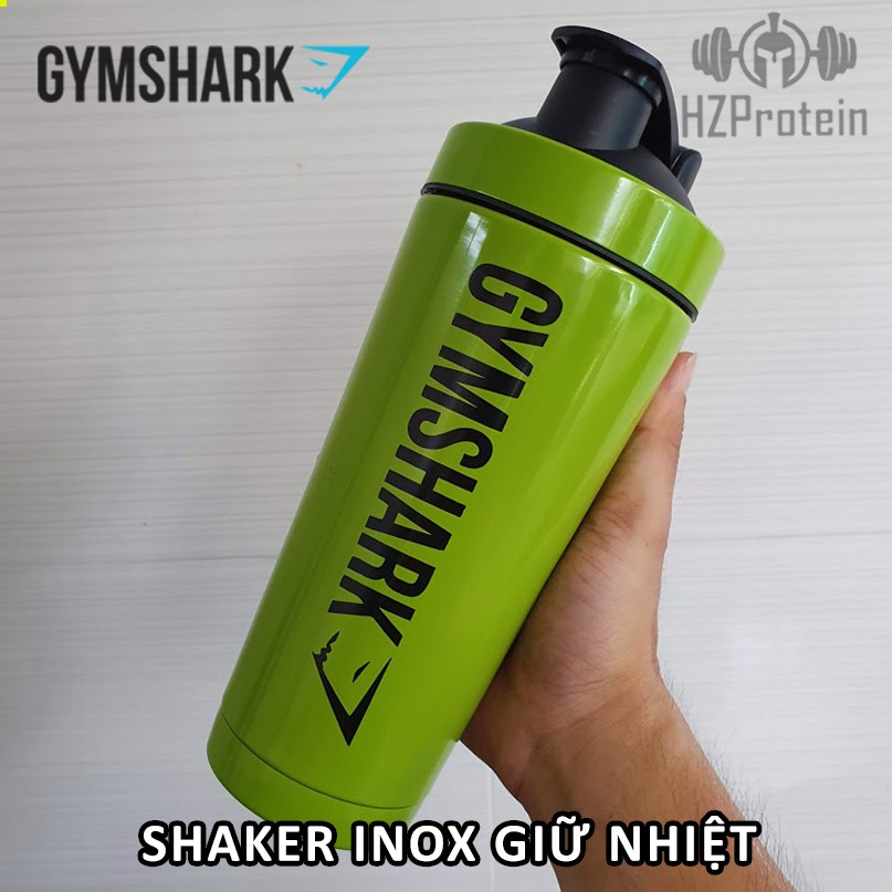 [Freeship 40k] SHAKER INOX GYMSHARK - Bình lắc Inox giữ nhiệt siêu bền Gym shark