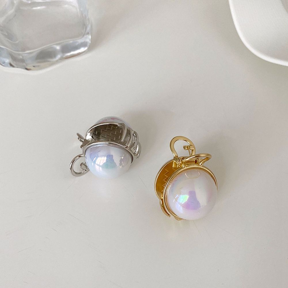 Kẹp tóc hình bán nguyệt đính ngọc trai giả phong cách Hàn Quốc thanh lịch cho nữ