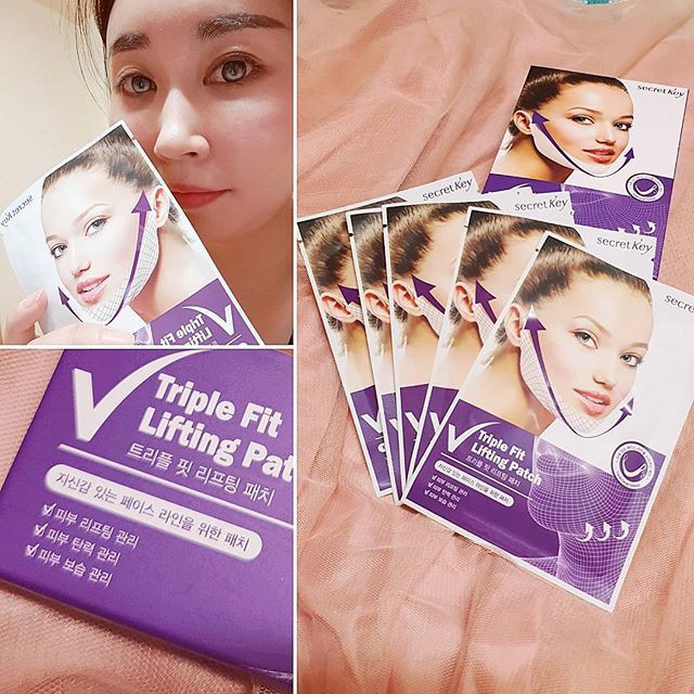 Mặt Nạ Nâng Cơ, Định Hình V-line Cho Khuôn Mặt Secret Key Triple Fit Lifting Patch 20g