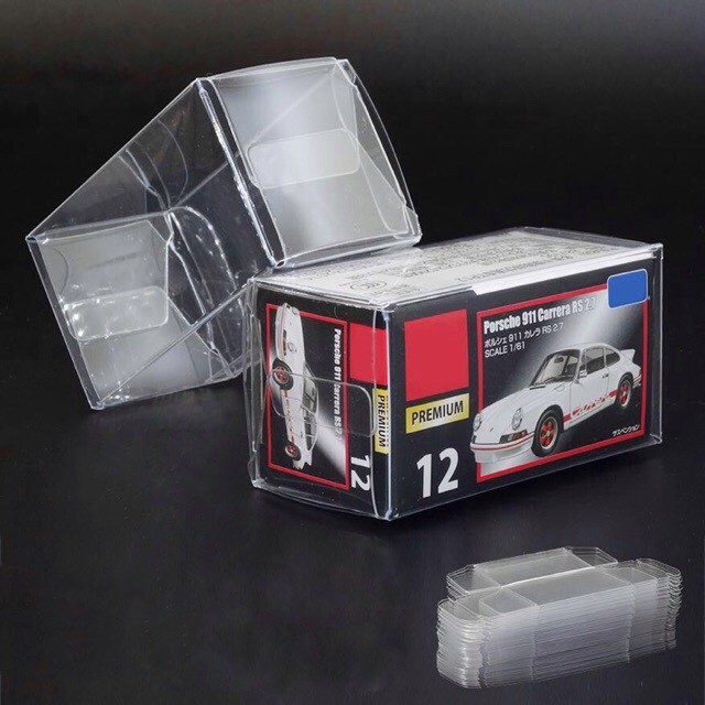 Hộp PVC Trưng Bày Bảo Vệ Xe Mô Hình Tomica, Hotwheels Tỉ Lệ 1:64