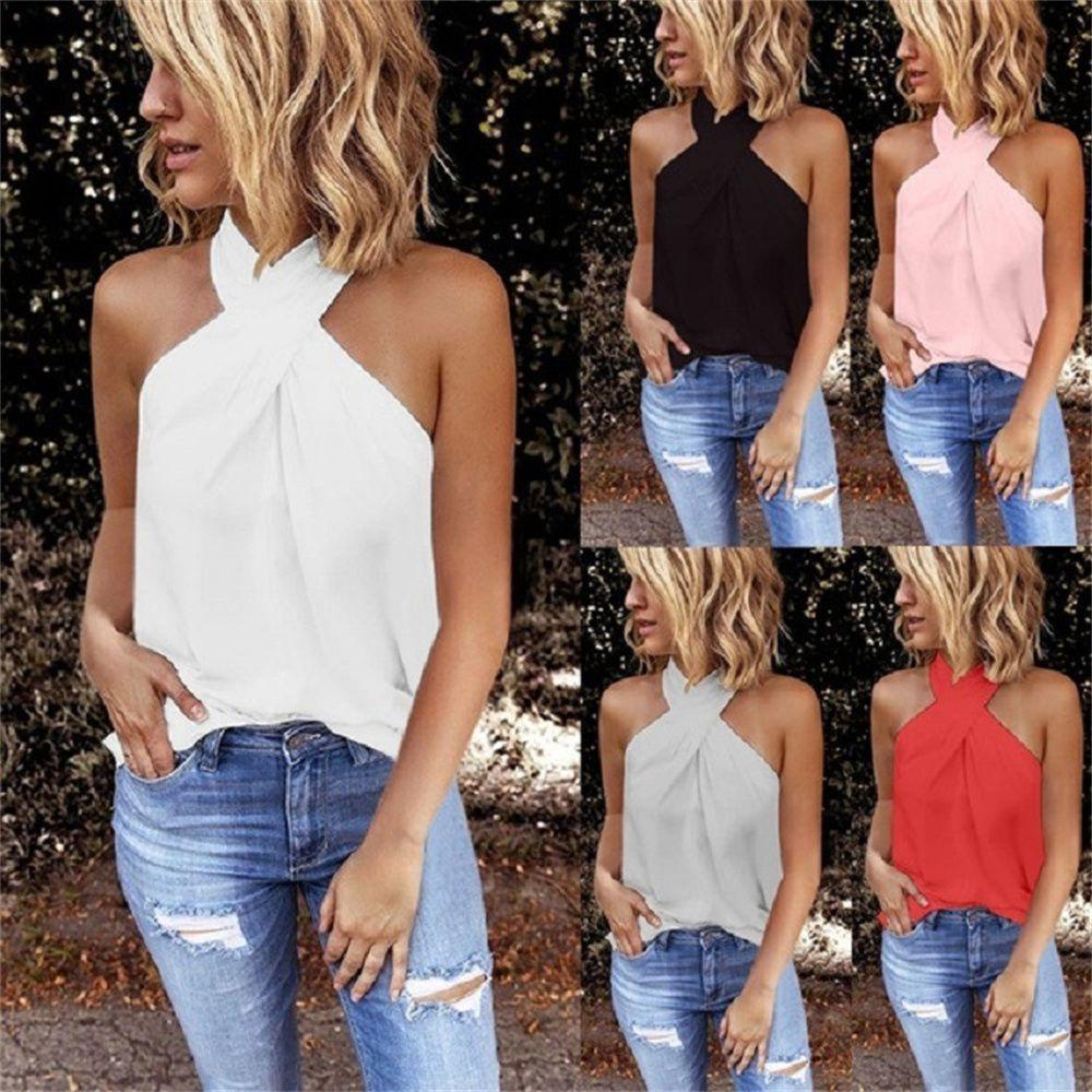 Áo Tank Top Hai Dây Màu Trơn Thời Trang Dành Cho Nữ