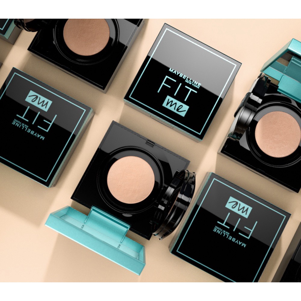 Phấn Nước Che Phủ Mỏng Nhẹ, Mịn Mượt Lâu Trôi Maybelline New York Fit Me Matte + Poreless Oil Control Cushion 14g