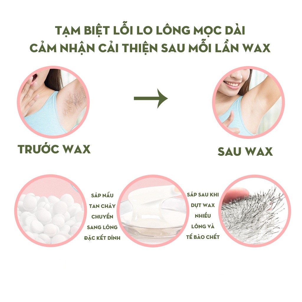 Sáp Wax Lông Dừa,Hạt Wax Lông Dòng Premium Siêu Bám Lông 100g,200g,500g