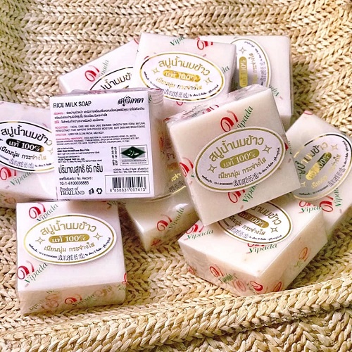 Xà bông gạo Jam Rice Milk Soap - Loại Bỏ Mụn Tế Bào Chết , Trắng Da
