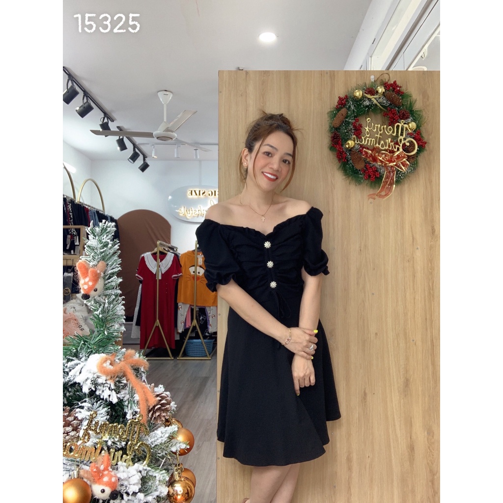 Đầm trễ vai BIG SIZE mặc được 2 kiểu 15325
