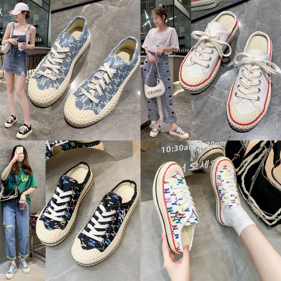 Giày Sục lười 𝐌𝐋𝐁 Giày Unisex Nam Nữ Hàng cao cấp bản Trung Sục ĐỦ MÀU