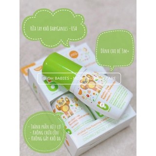 Gel rửa tay khô diệt khuẩn Babyganic của em bé 50ml [OH BABIES]