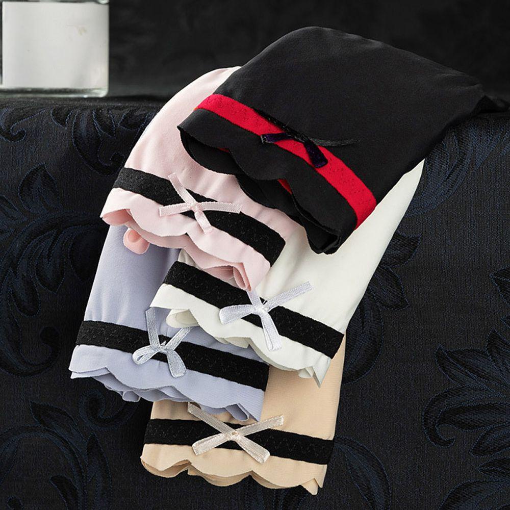 Quần Lót Đáy Thấp Bằng Cotton Lụa Lạnh Thoải Mái Đính Nơ Cho Nữ