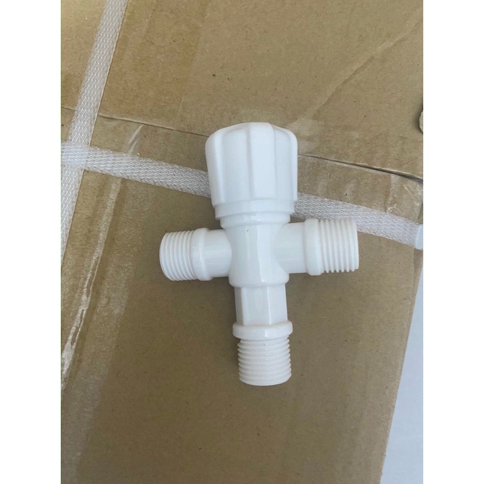 Van Có Khoá  Chia 2 Nhánh Van T chia nước bồn cầu nhựa-van khóa giảm áp lực nước