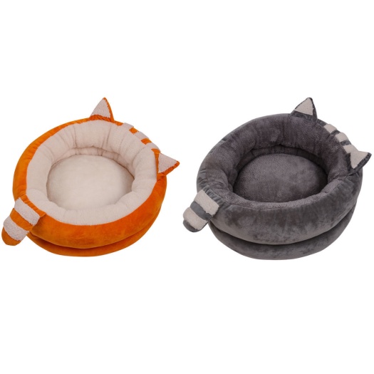 Ổ Nệm chó mèo, giường nằm thú cưng, nhà cho chó mèo thành cao 2 lớp size 45cm