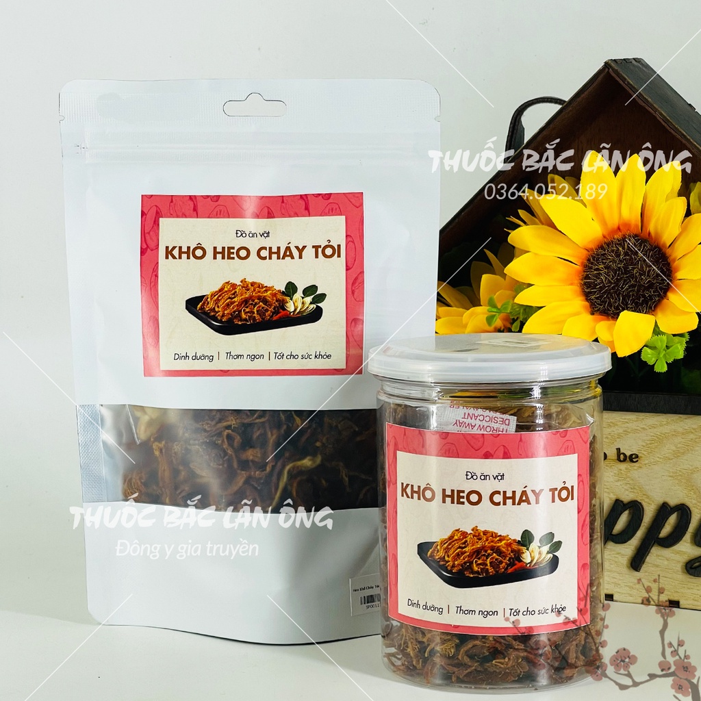 Khô heo cháy tỏi handmade thơm ngon chuẩn vị H540ml (Đồ ăn vặt cao cấp)