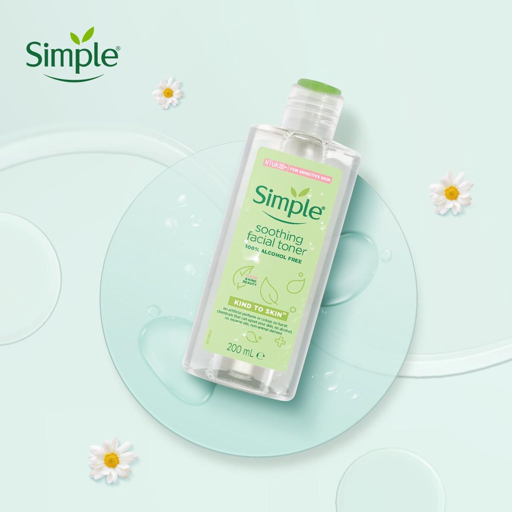 Nước Hoa Hồng Toner Simple Kind To Skin Soothing Facial Toner Làm Dịu Cân Bằng Da Cho Da Dầu Mụn Nhạy Cảm Chính Hãng