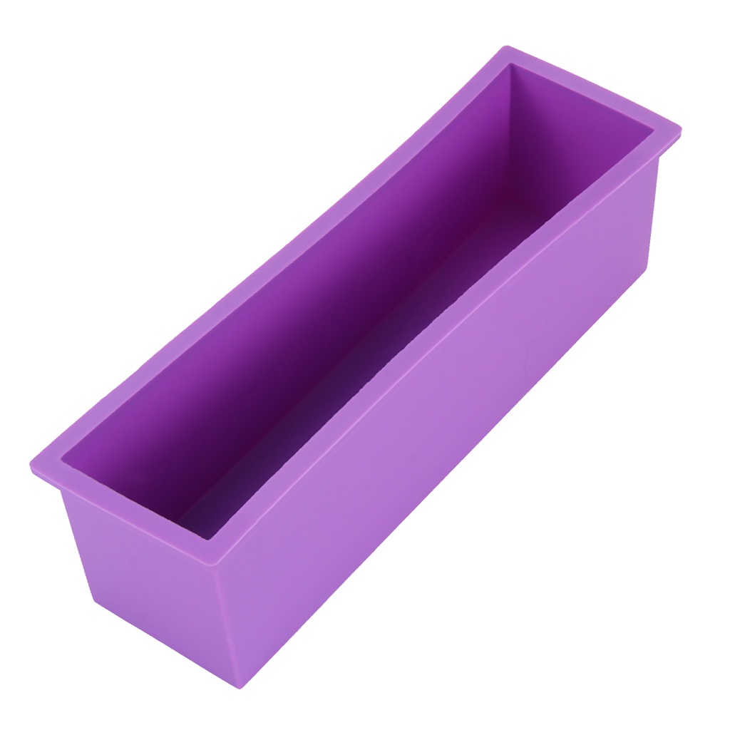 Khuôn Làm Xà Phòng 00g Hình Chữ Nhật - Khuôn Loaf Có Nắp Gỗ - Dụng Cụ Làm Bánh Xà Phòng DIY - Silicone Nhiều Màu Sắc