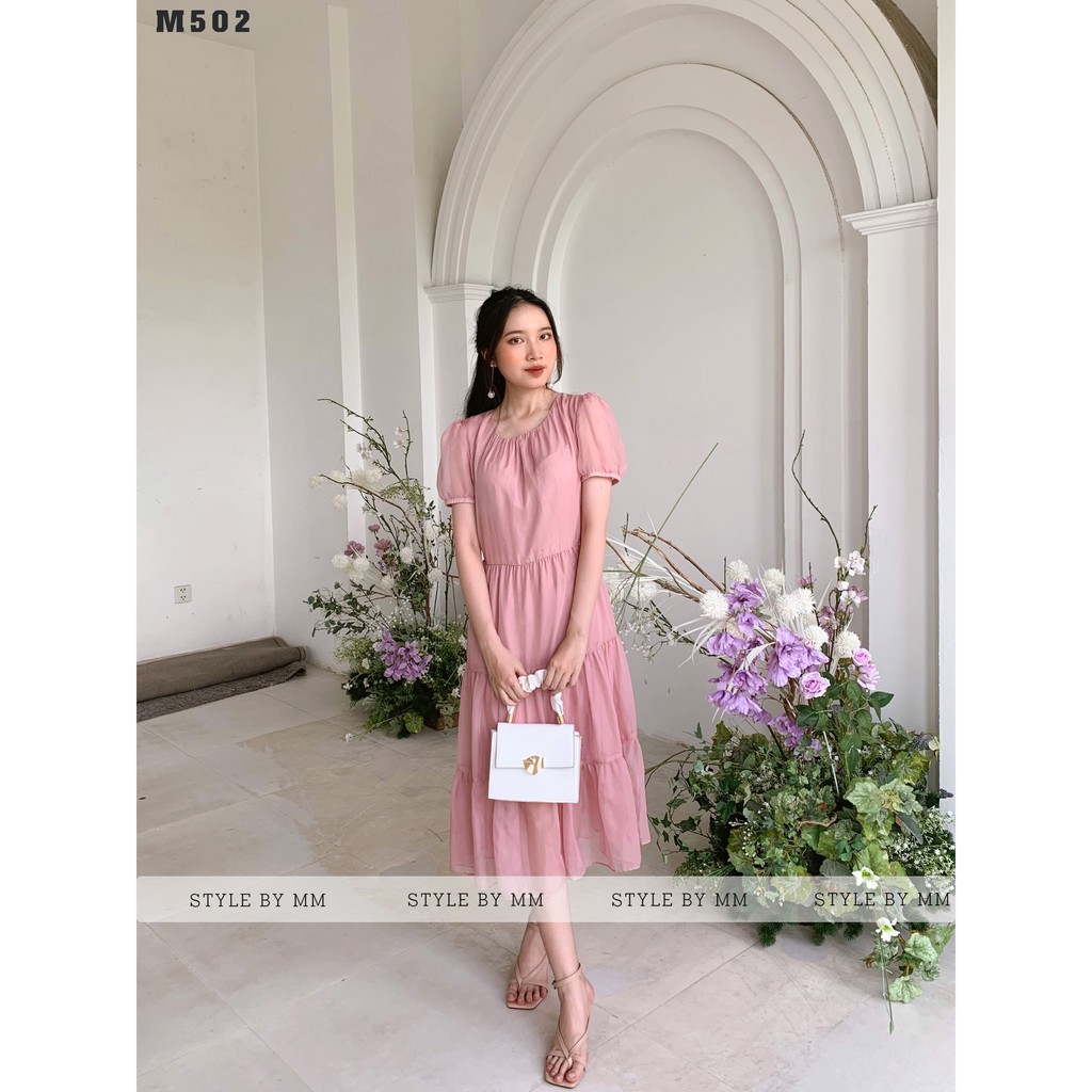 Đầm Thiết Kế, Đầm Suông Dáng Dài Chất Liệu Voan Tơ Mềm Mại Thiết Kế Nhẹ Nhàng Tinh Tế Hàng May 2 Lớp - Style By MM