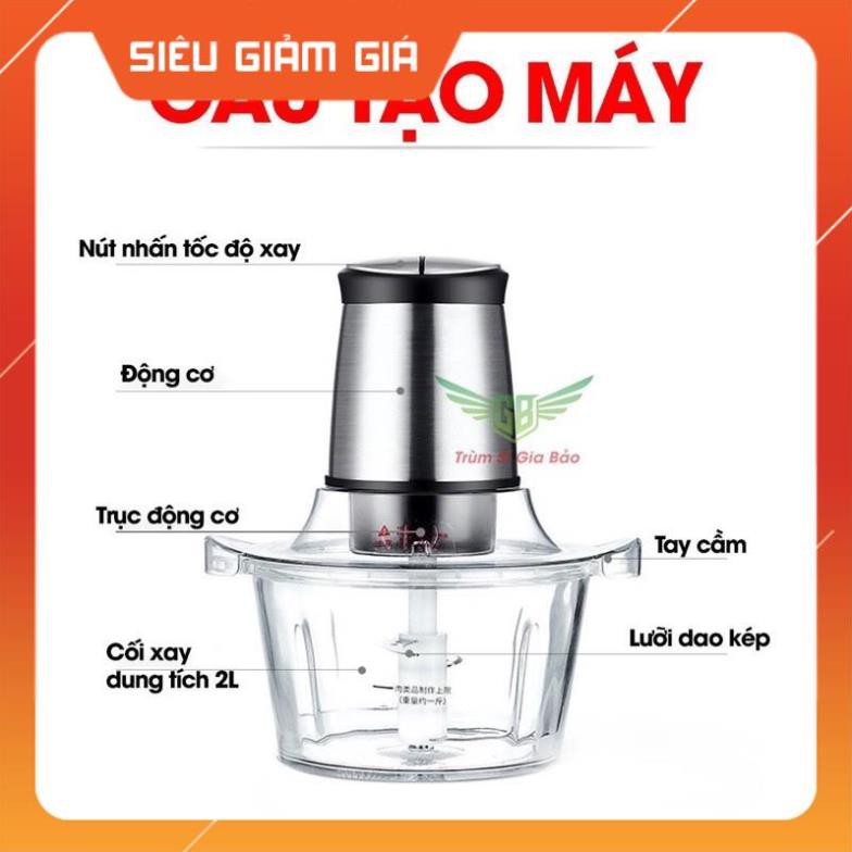 Siêu sale -  Máy Xay Thịt Đa Năng ⚡️ CHÍNH HÃNG ⚡️Máy Xay Đa Năng KITCHEN 2L Bảo Hành 12 Tháng . .HCM