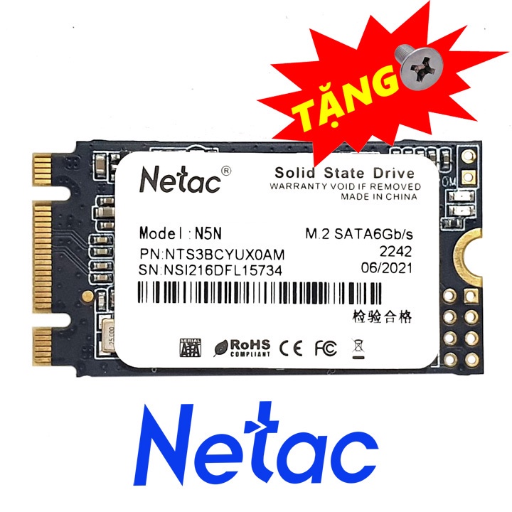 Ổ cứng SSD M.2 2242 SATA Netac N5N 120GB 256GB - bảo hành 3 năm