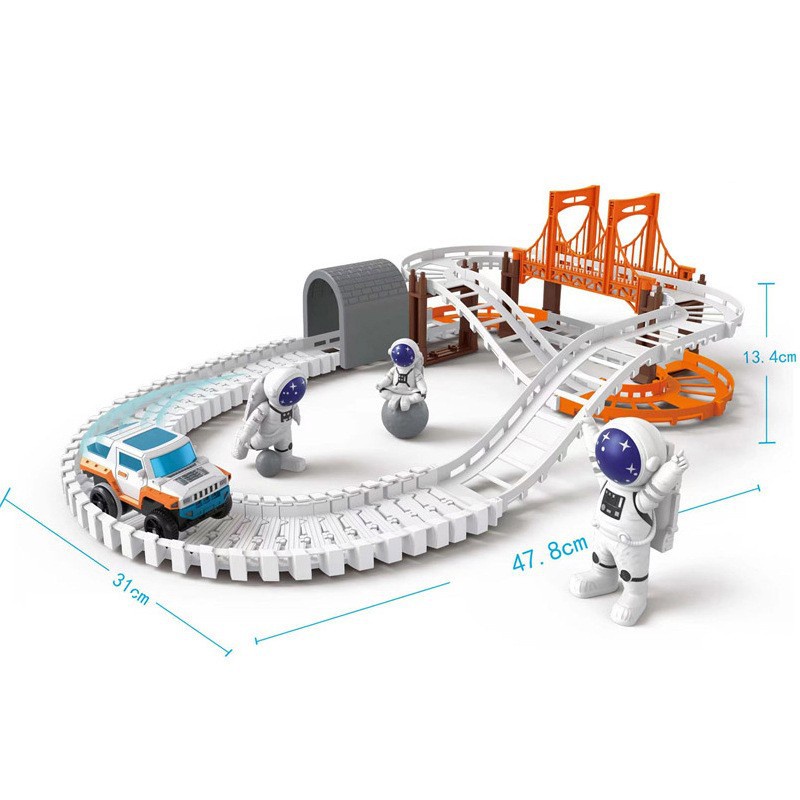 Bộ đồ chơi lắp ráp đường ray phi hành gia thám hiểm không gian vũ trụ quà tặng cho bé trai