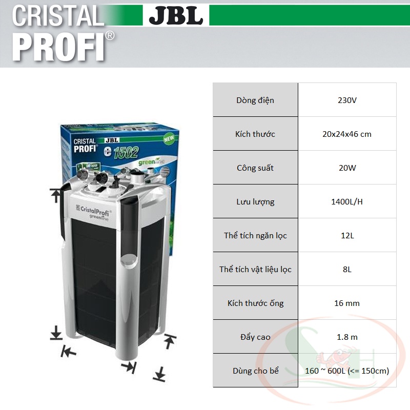 Lọc Thùng JBL CristalProfi Greenline Filter Cao Cấp - e1502