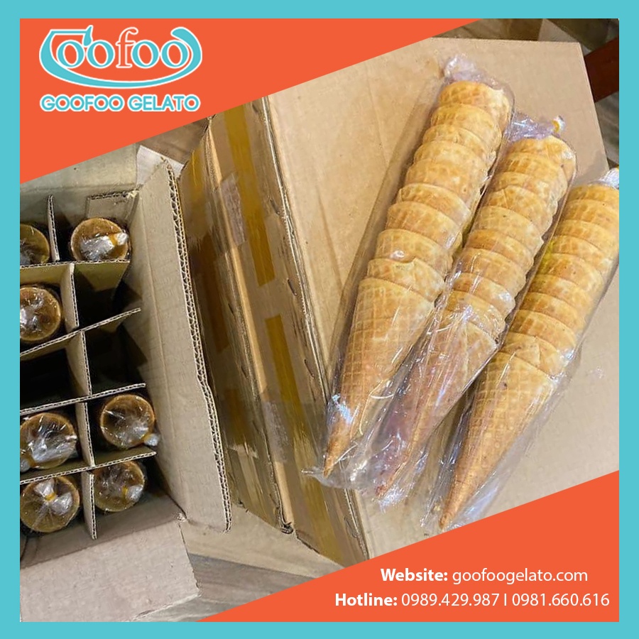 Ốc quế, vỏ ốc quế giòn, vỏ dày