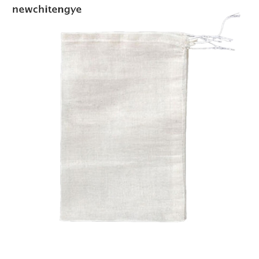 10 Túi Lọc Trà Dây Rút 8x10cm Chất Liệu Cotton Tái Sử Dụng Tiện Lợi