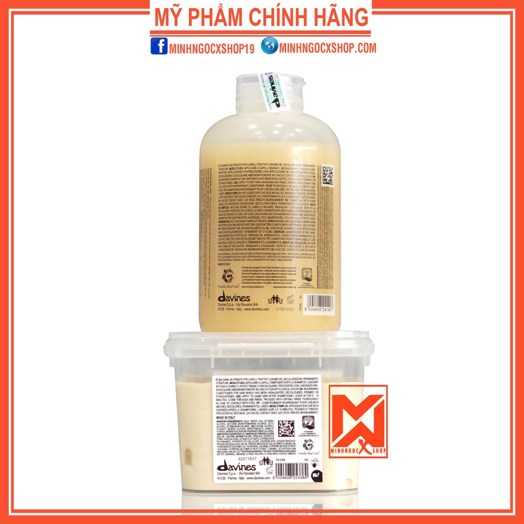 Dầu gội xả phục hồi hư tổn DAVINES NOUNOU 250ml chính hãng | BigBuy360 - bigbuy360.vn