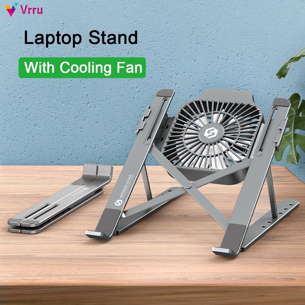 Chân đế máy tính xách tay bằng nhôm, MACBOOK, giá đỡ IPAD có thể điều chỉnh độ cao, Có quạt tản nhiệt laptop tiện lợi, chân đế máy tính xách tay bằng nhôm