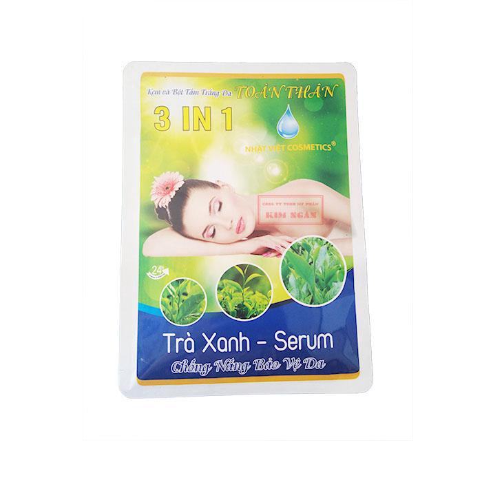 Kem và bột tắm trắng toàn thân trà xanh - 3 in 1