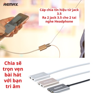 Bộ jack chia tai nghe và mic Remax RL-S20