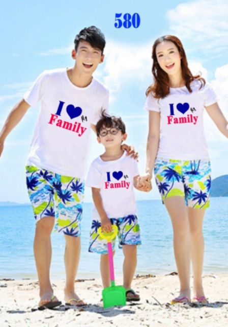 Đồng phục gia đình đi biển Quần áo đi biển nam nữ nguyên set đủ size cho bé trai gái và big size [giá sĩ] gồm 1 bộ