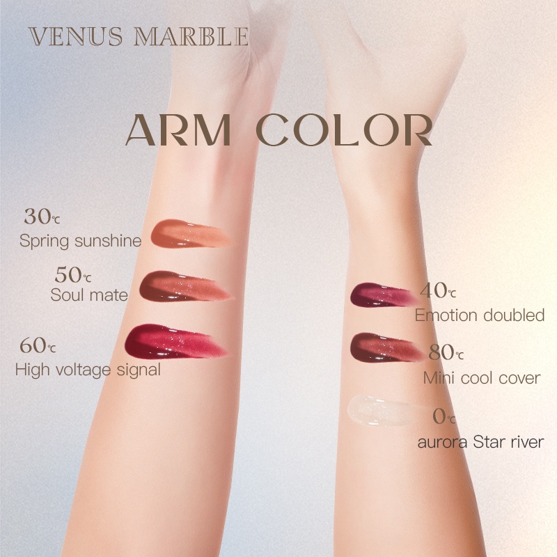 Son bóng VENUS MARBLE 3g dưỡng ẩm siêu sáng bóng làm đẹp cho nữ