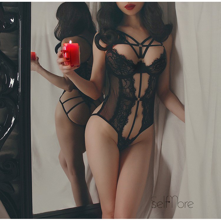 Bodysuit nữ sexy nhiều dây khoét bụng đồ ngủ quyến rũ
