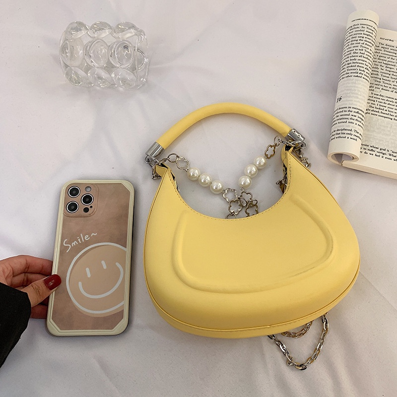 Túi Đeo Vai/Xách Tay Màu Sắc Ngọt Ngào Đính Ngọc Trai Thời Trang