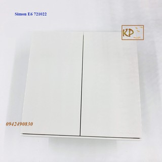 Công tắc đôi, 2 chiều 16A cao cấp lắp chuẩn đế vuông Simon Series E6 721022