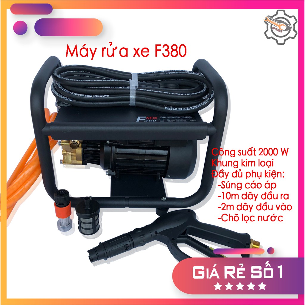 Máy Rửa Xe Cao Áp F380 [Công Nghệ Mới] 2000w Loại 1 Chính Hãng [BH12T] Máy Rửa Xe Cao Áp [Chuyên sỉ]