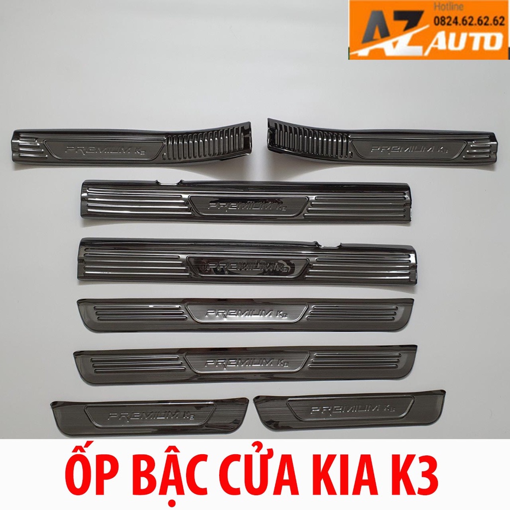 Ốp Bậc Cửa, Nẹp Bước Chân KIA K3 2022 Mẫu TITAN Cao Cấp