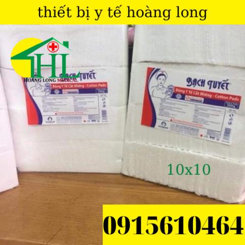 ✅ Bông Gòn Cắt Miếng Sẵn 1kg Vệ Sinh Cho Bé 7x7, 10 x10cm  Chính Hãng Bông Bạch Tuyết
