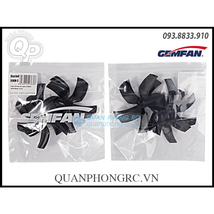 2 Cặp Cánh 5 Lá 3 inch GEMFAN D76 5 Blades Ducted Propellers