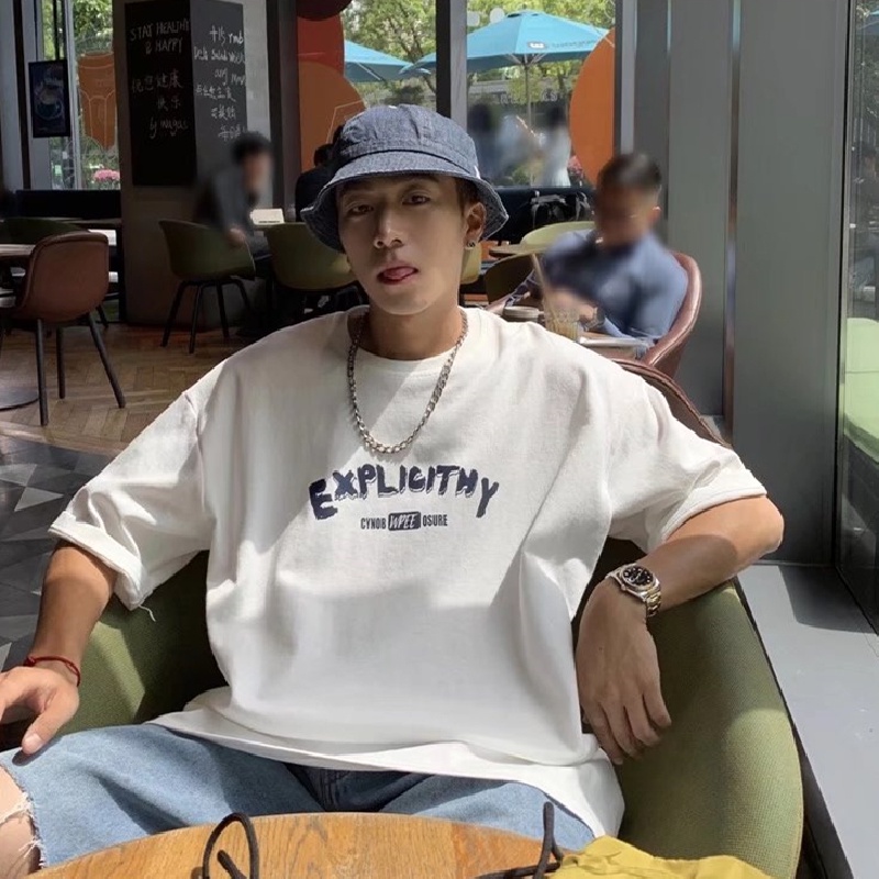 Áo Thun Tay Ngắn Cổ Tròn Thời Trang Hàn Quốc Cho Nam Size M-5XL