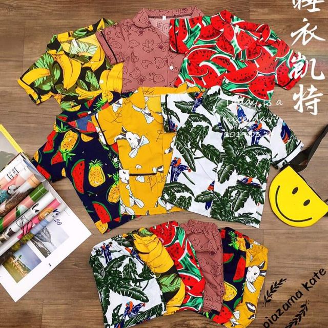 Set 2 bộ Bizama hoa quả mẫu mới cho bé