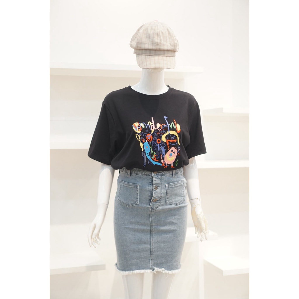 Áo thun nữ cotton in hình dễ thương 01